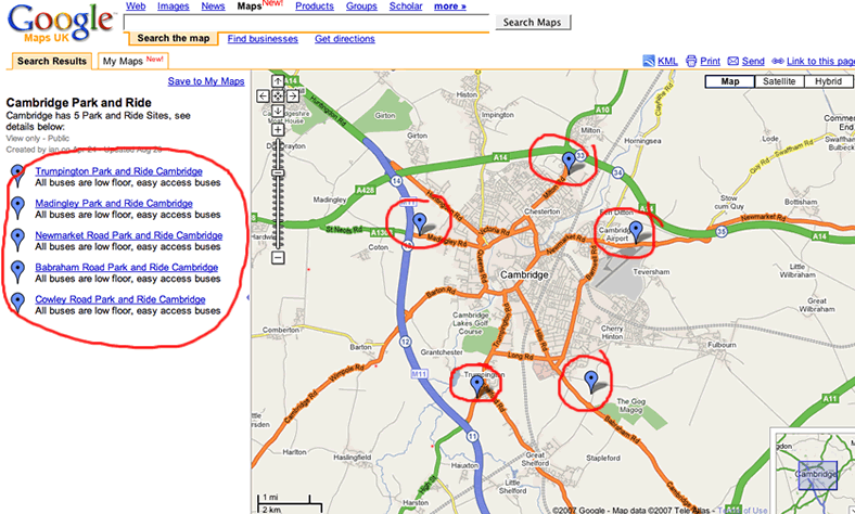 interactive park and ride map picture 1