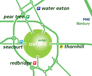 oxford park and ride map key